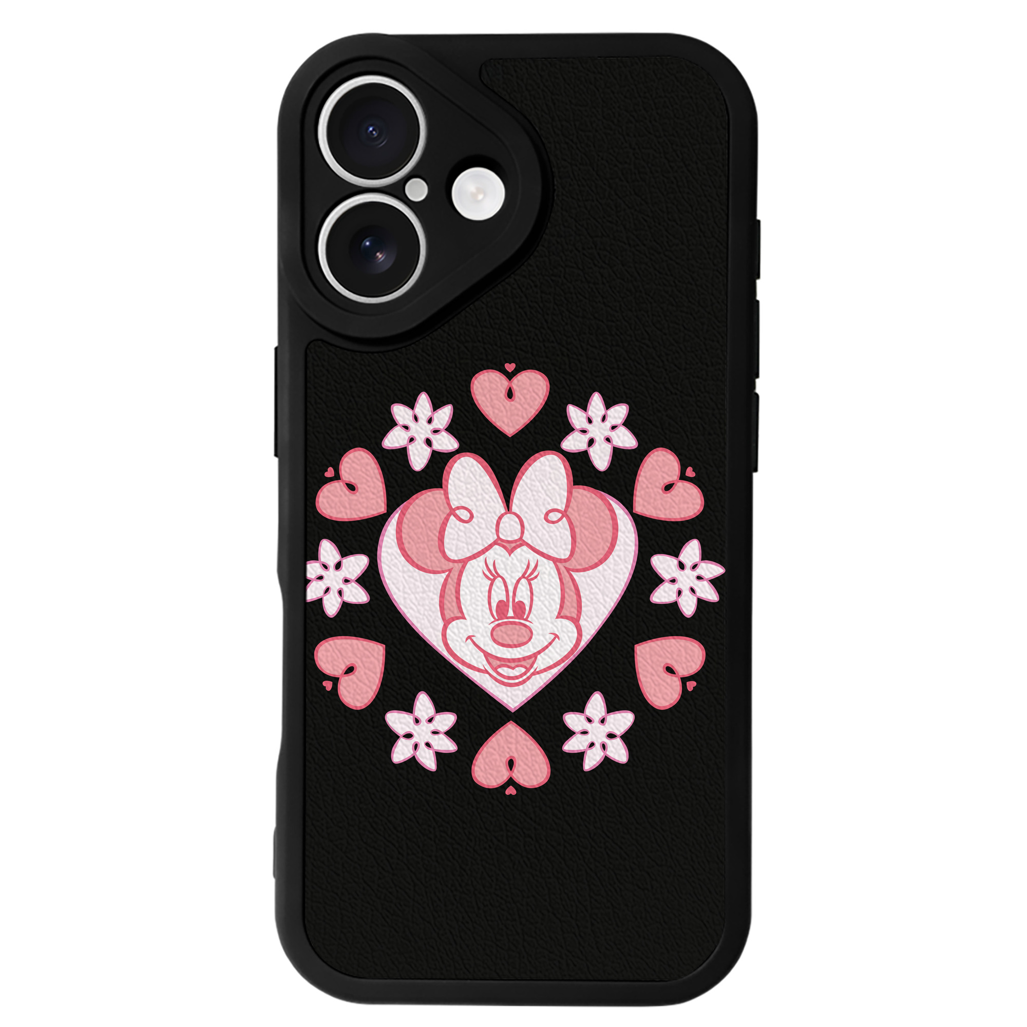 （画像用） ミッキーマウス Mickey Mouse 【iPhone 16シリーズ対応】シリコンスマホケース（レザー調） 材質：シリコン
